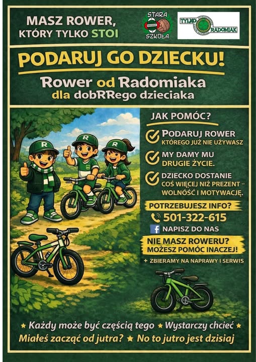 Rower od Radomiaka – dla dobRRego dzieciaka! 2026